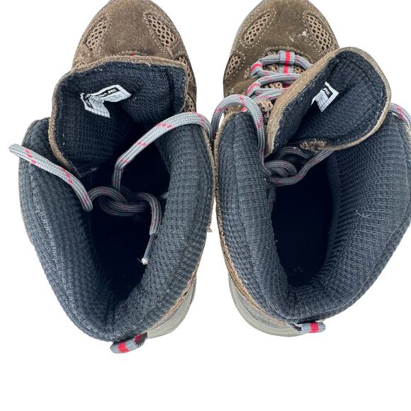 Vasque Breeze Hiking Boots Youth 4 Brown Suede UltraDry Waterproof Elastic Laces - Picture 4 of 10